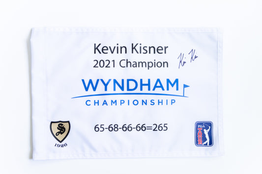 Kevin Kisner Signed Wyndham Championship Flag