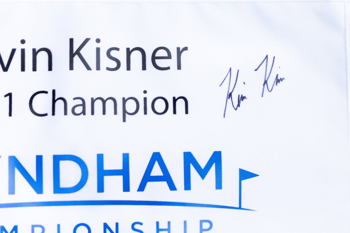 Kevin Kisner Signed Wyndham Championship Flag